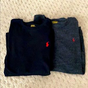 2 men’s small long sleeve Polo shirts